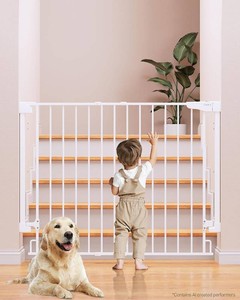 $120 Cumbor 34 Extra Tall No Bottom Bar Baby Gate for Stairs, 29.2-43 Dog Gate