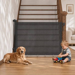 Cumbor 27-40 Retractable Baby Gates for Stairs & Doorways, Indoor Outdoor