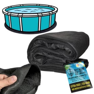 U.S. Pool Supply Armour Shield 18-Foot Round Heavy Duty Pool Liner Pad for Above Ground Swimming Pools - Protects Pool Liner, Prevents Punctures, Weed Barrier, Eco-Friendly Fabric - Extends Liner Life