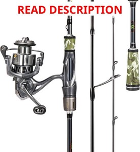 Sougayilang Spinning Combo   3024Ton Carbon Fiber 2-Piece Rod, MMH Power, 19LB Drag, 5.21 Gear Ratio, Lightweight Saltwater Freshwater Kit for Bass, Trout, Salmon, Catfish (67 76Options)