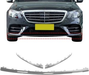 Front Bumper Lip Trim Molding Compatible with Benz W222 S 450560 2018-2020