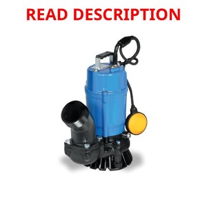 $693 Tsurumi Pump HSZ3.75S Submersible Trash Pump Float Switch 1 HP 115V 3 in Discharge Dewatering applications - sand & solids, where auto operation is needed  66 GPM  4000 GPH