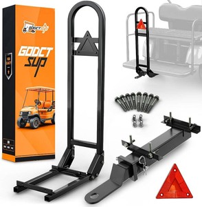 Golf Cart Trailer Hitch with Rear Seat Grab Bar