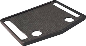 Support Plus Walker Tray Table - Non Slip Mobility Mat with Cup Holder (21x16) - Black