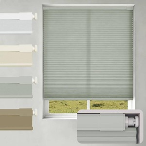 No Drill No Tools Light Filtering Cellular Shades,Cordless Blinds for Indoor Windows,Room Darkening Window Shades Honeycomb Blinds for Bedroom,Office,Home,Light Grey,34 w x 48 h