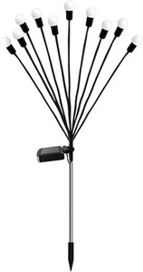 Fdit Solar Powered Bendable Lamp Tube, Automatic Charging, Multicolor Flashing, for Yard, Pathway, 4 Packs x with Design