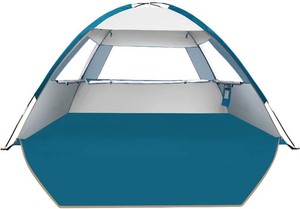 COMMOUDS Beach Tent Sun Shelter for 3468 Person, UPF 50 UV Protection Beach Shade Canopy Tent, Lightweight, Easy Set Up and Carry
