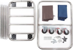 Stainless Steel Laundry Cart with 1 Oxford Bags