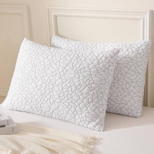 Shredded Memory Foam King Pillows 2 Pack with Bamboo Rayon Cover