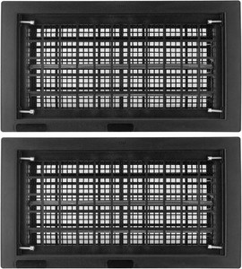 9.5 x 17.5 Automatic Foundation Vent for Ventilating Crawl Space Replacement Auto Air Vent, Black, 2 Pack