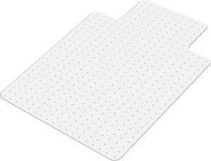 SALLOUS Clear Chair Mat for Carpet, 53 x 45 Heavy Duty Vinyl Floor Mat for Carpeted Floors, Gaming Chair Mat with Tap, Rolling Under Desk Floor Mat for Home Office