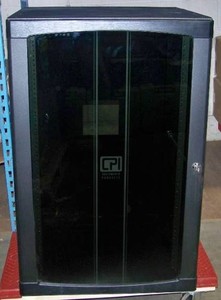 Audio Video (AV) Wall Mounted Swing-Out Equipment Rack with Smoked Glass Front Door and Lock with Keys
