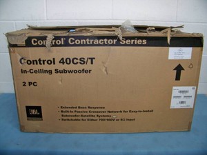 (PAIR) JBL Control 40CST Premium 8 High-Impact In-Ceiling Commercial Subwoofers includes Grilles, C-Rings & Tile Bridges