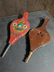 Decorative Folk-Art Fireplace Bellows Pair