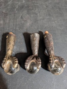 Ornate Claw-Foot Furniture Components (Lot of 3)