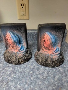 Praying Hands Decorative Bookends - Matching Pair