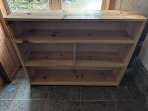 Wood Open-Back Shelving Unit Bookcase