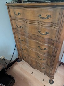 French Provincial-Style Tall 5-Drawer Chest