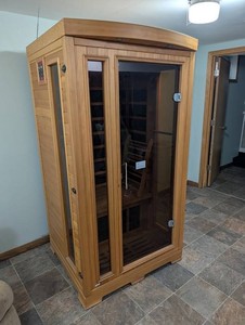 Wood Sauna Cabinet With Digital Controls & Interior Stereo