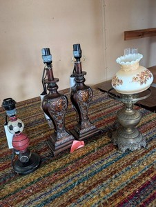 Decorative Table Lamp Mixed Lot - Ornate, Sports & Floral Designs