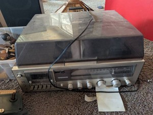 Vintage Magnavox Stereo System Turntable AMFM Cassette