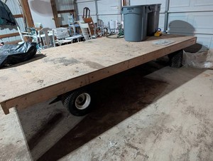 Utility Trailer With Wood Deck