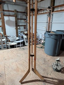 Vintage Norcon Wooden Skis With Bindings