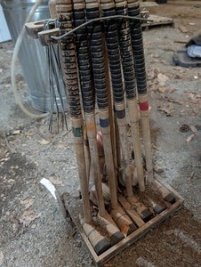 Wooden Croquet Set With Mallets, Balls & Wickets
