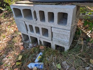 Concrete Cinder Block Stack