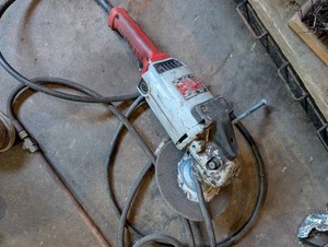 Mixed Lot - Corded Angle Grinder & Welding Helmet