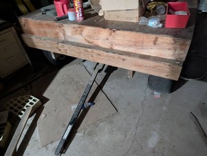 Wooden Utility Trailer With Tools & Workshop Supplies