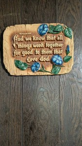 Romans 828 Christian Scripture Wall Plaque