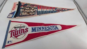 Vintage Minnesota Twins Pennants - 1991 World Series Set (Lot of 2)