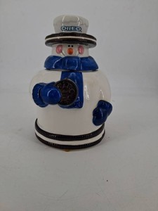 Vintage Oreo Snowman Cookie Jar Houston Harvest J701