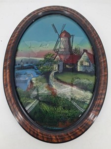 Summer in Holland Framed Dutch Windmill Landscape