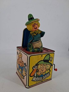 Vintage Mattel Mother Goose Tin Music Box
