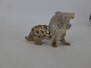 Carved Elephant-Like Animal Figure
