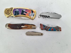 Old Timer & B & S Research Pocket Knife Mixed Lot (Lot of 5)
