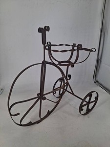 Wrought Iron Tricycle Planter Stand