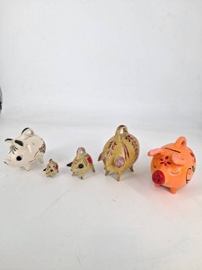 Mexican Ceramic Piggy Bank Group (Lot of 5)