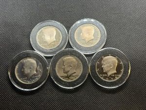 1976,1977, 1978, 1979, 1980S Franklin Half Dollars (5 Coins)