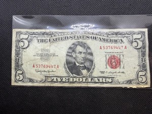 1963 Series Red Seal $5 Bill