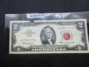 1963 Series Red Seal $2 Bill