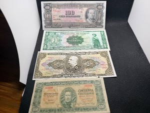 Four South American Bank Notes