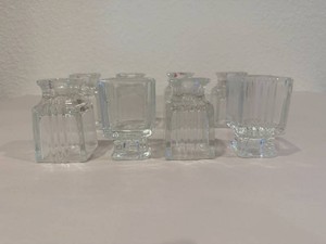 Set of 8 Vintage Art Deco Candle HoldersBud Vases