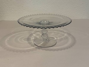 Candlewick Imperial Clear Glass Pedestal Cake Stand