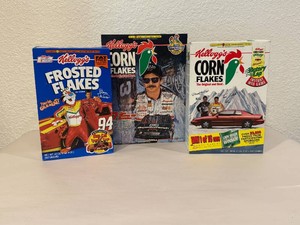 Kelloggs Nascar Cereal Boxes Dale Earnhardt Sr., Bill Elliott, Terry Labonte