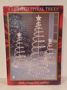 Lighted Spiral Trees