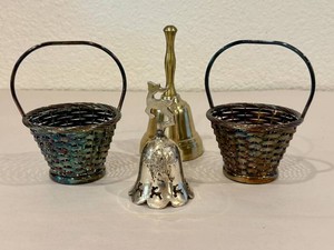 Newport Silver Plated Baskets and Christmas Bells