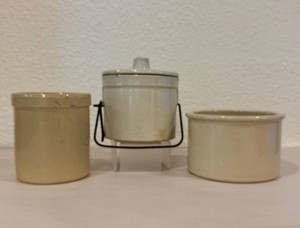 Three Stoneware Crocks